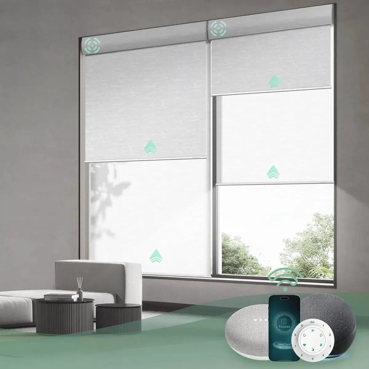 Yoolax Motorized Dual Roller Shades