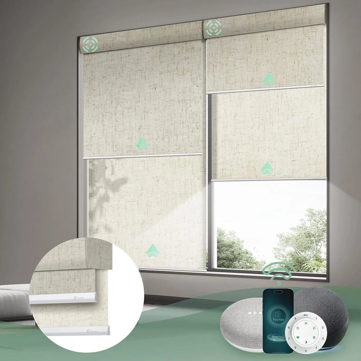 Yoolax Motorized Dual Roller Shades