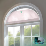 Smart half shading honeycomb shades for arched windows-light pink