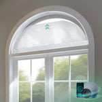 Smart half shading honeycomb shades for arched windows-white