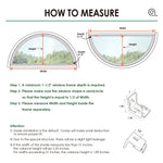 Measurement guidelines and notes for arch honeycomb shades