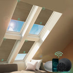 The group-controlled skylight shades can easily switch between providing sunlight and blocking light-light coffee