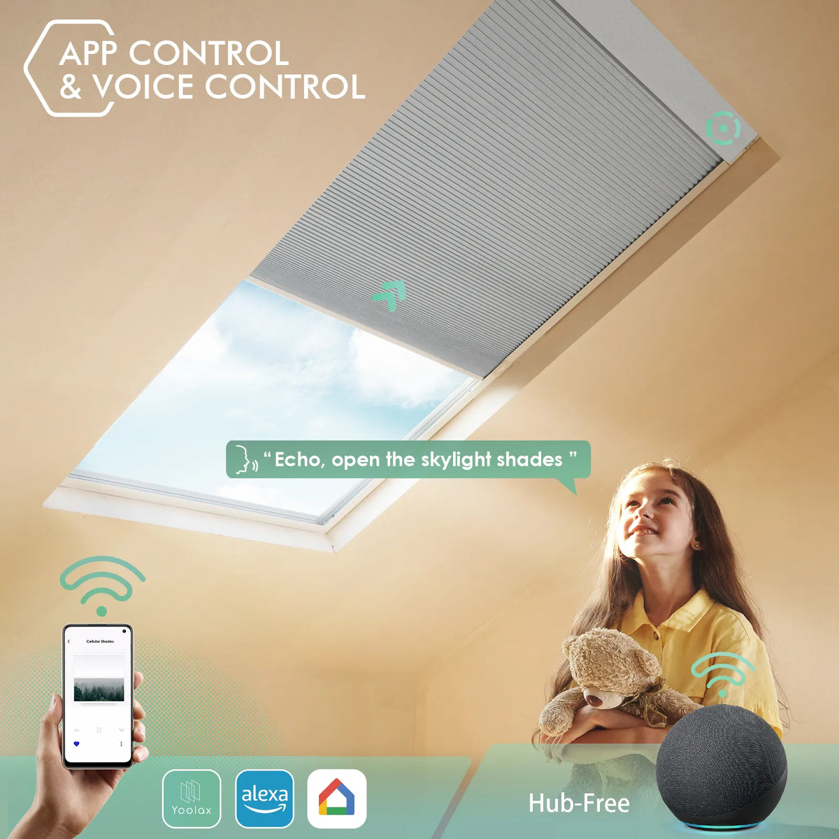 Smart control with voice, app