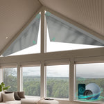 Smart half shading cellular shades for triangle windows-dark grey