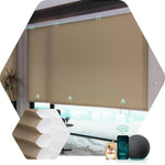 Smart honeycomb blinds with Half-Shading Brown Fabric, Design for Bedroom & Living Room etc.