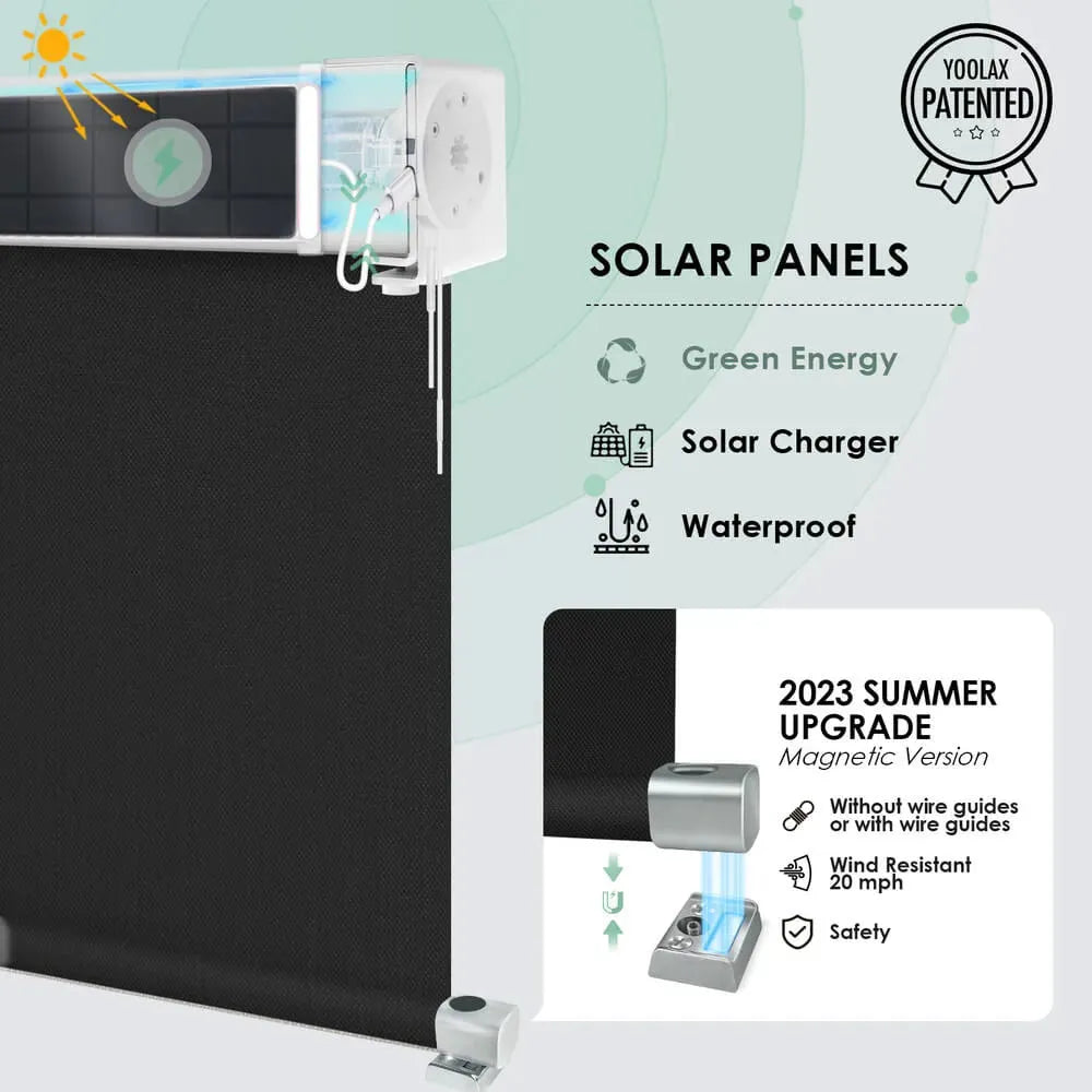 Solar panels are used for power supply, and environmental protection, and bottom magnetic fixation design