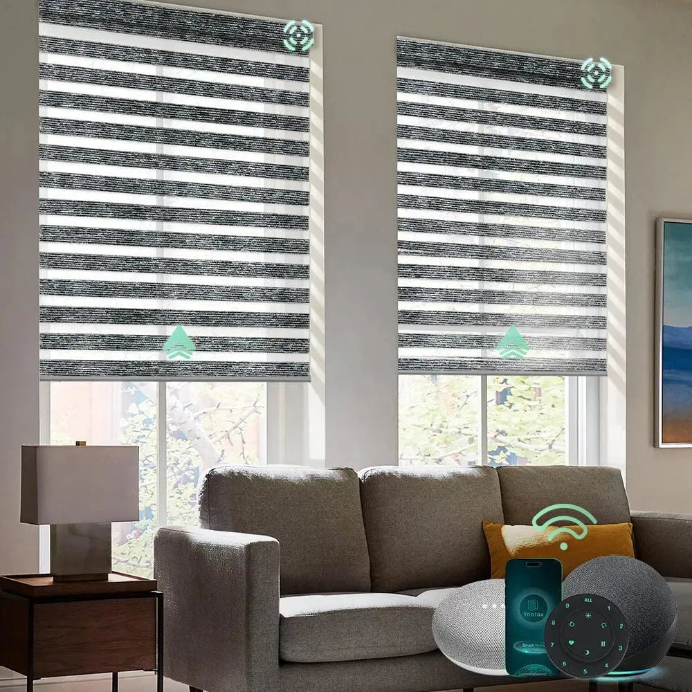 Yoolax Motorized Zebra Blinds V-Series - Yoolax