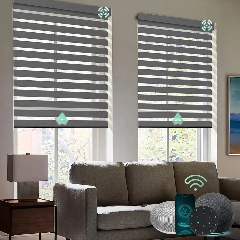 Yoolax Motorized Zebra Blinds V-Series - Yoolax