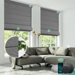 Yoolax Motorized Roman Shades Blackout