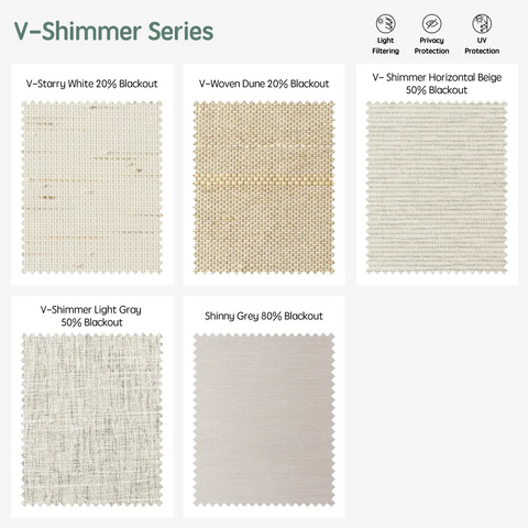 Yoolax Half-Shading Roller Shades Fabric Samples