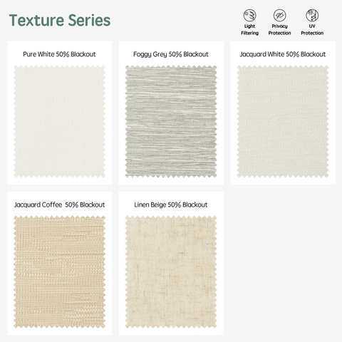 Yoolax Half-Shading Roller Shades Fabric Samples