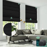 Yoolax Motorized Roman Shades Blackout