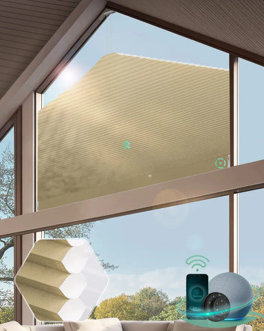 Yoolax Motorized Pentagon Cellular Shades