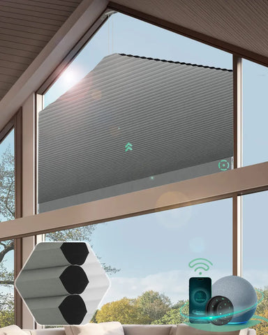 Yoolax Motorized Pentagon Cellular Shades