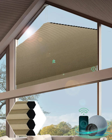 Yoolax Motorized Pentagon Cellular Shades