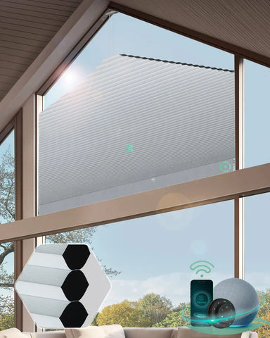 Yoolax Motorized Pentagon Cellular Shades