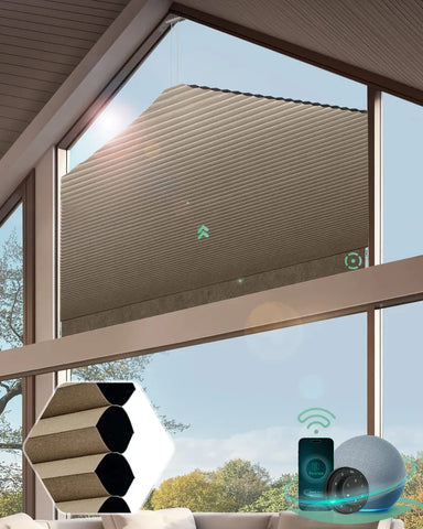 Yoolax Motorized Pentagon Cellular Shades