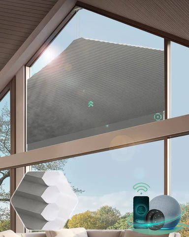 Yoolax Motorized Pentagon Cellular Shades