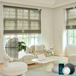 Yoolax Motorized Roman Shades Half-Shading