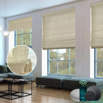 Yoolax Motorized Roman Shades Half-Shading