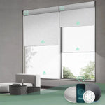 Yoolax Motorized Dual Roller Shades Blackout x Half-Shading