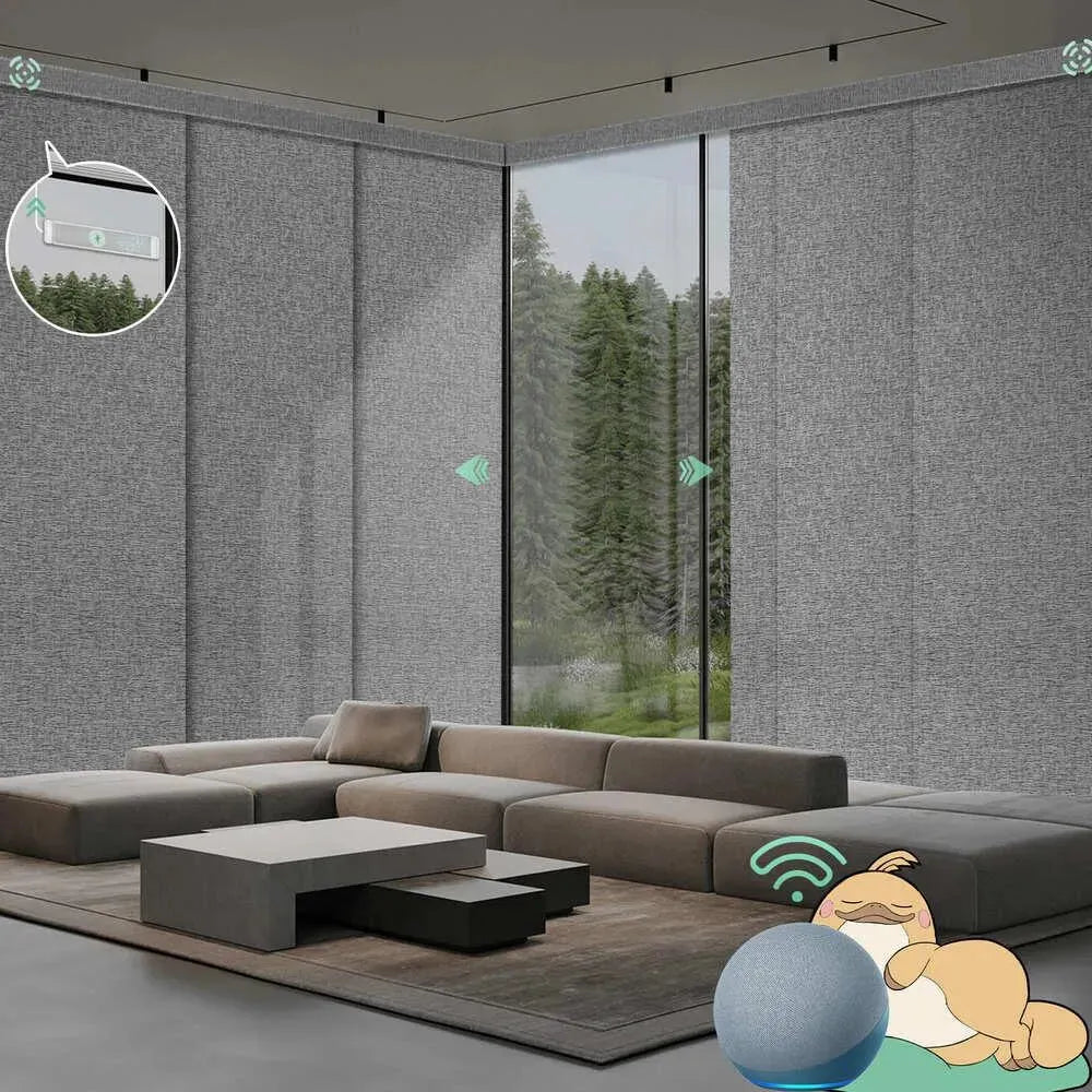 Yoolax Custom XL Smart Sliding Door Blinds