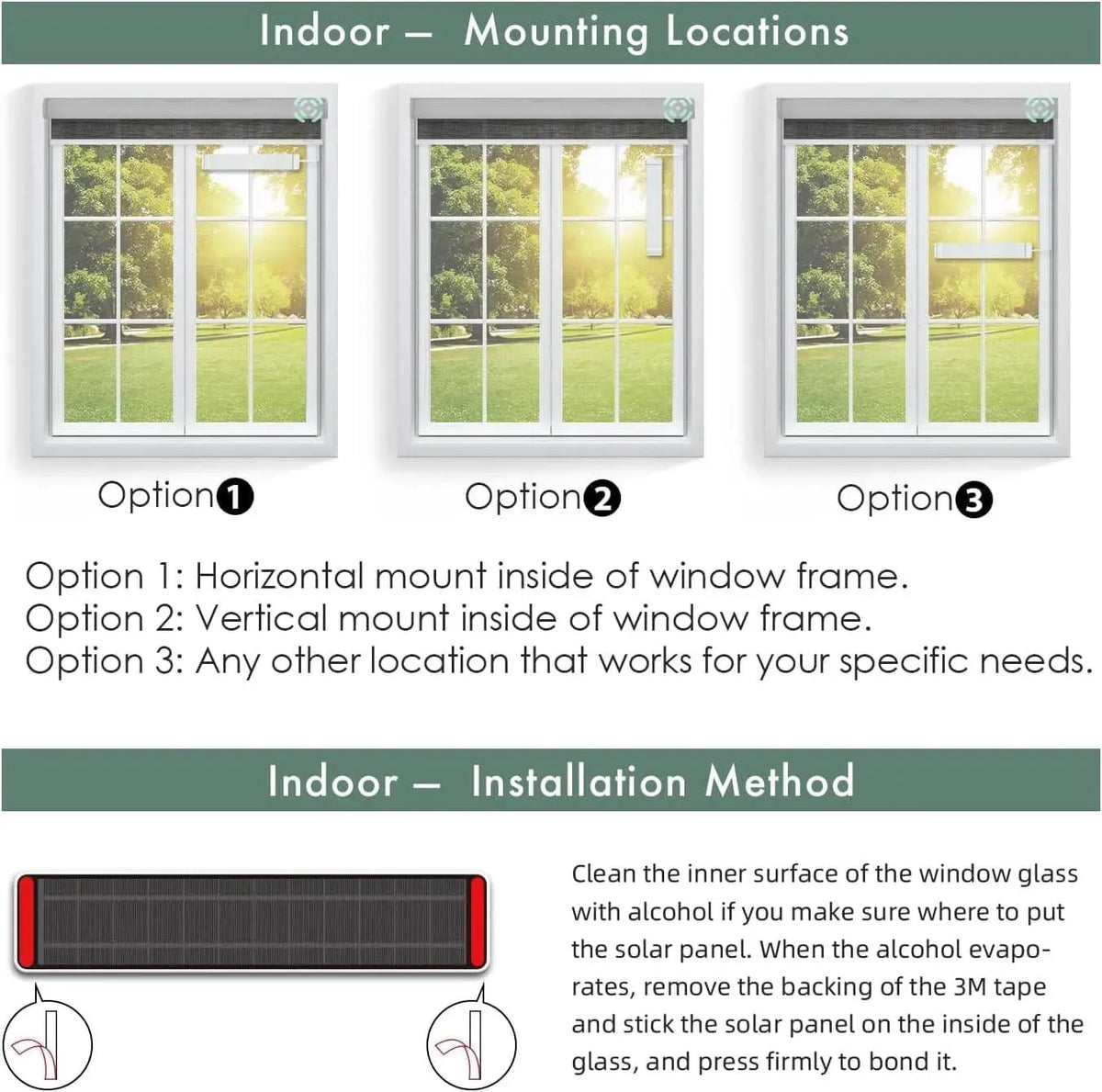 Yoolax Motorized Roller Blinds Accessories (Solar Panel) - Yoolax