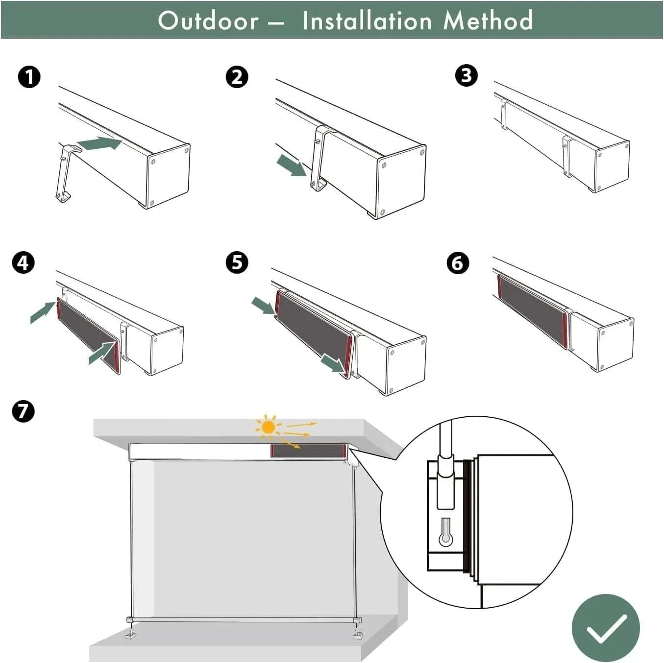 Yoolax Motorized Roller Blinds Accessories (Solar Panel) - Yoolax