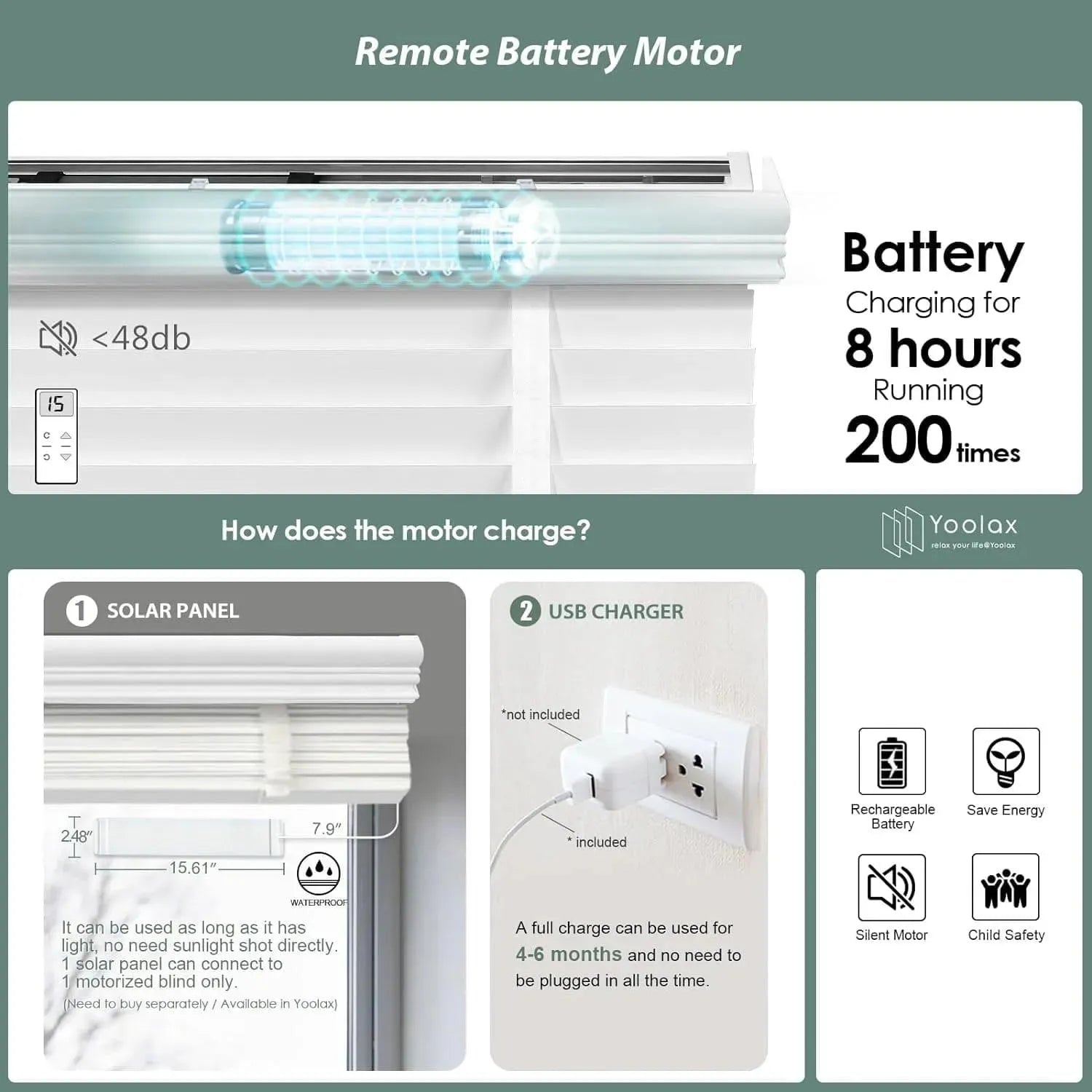 Yoolax Motorized Real Wood Blinds - Yoolax